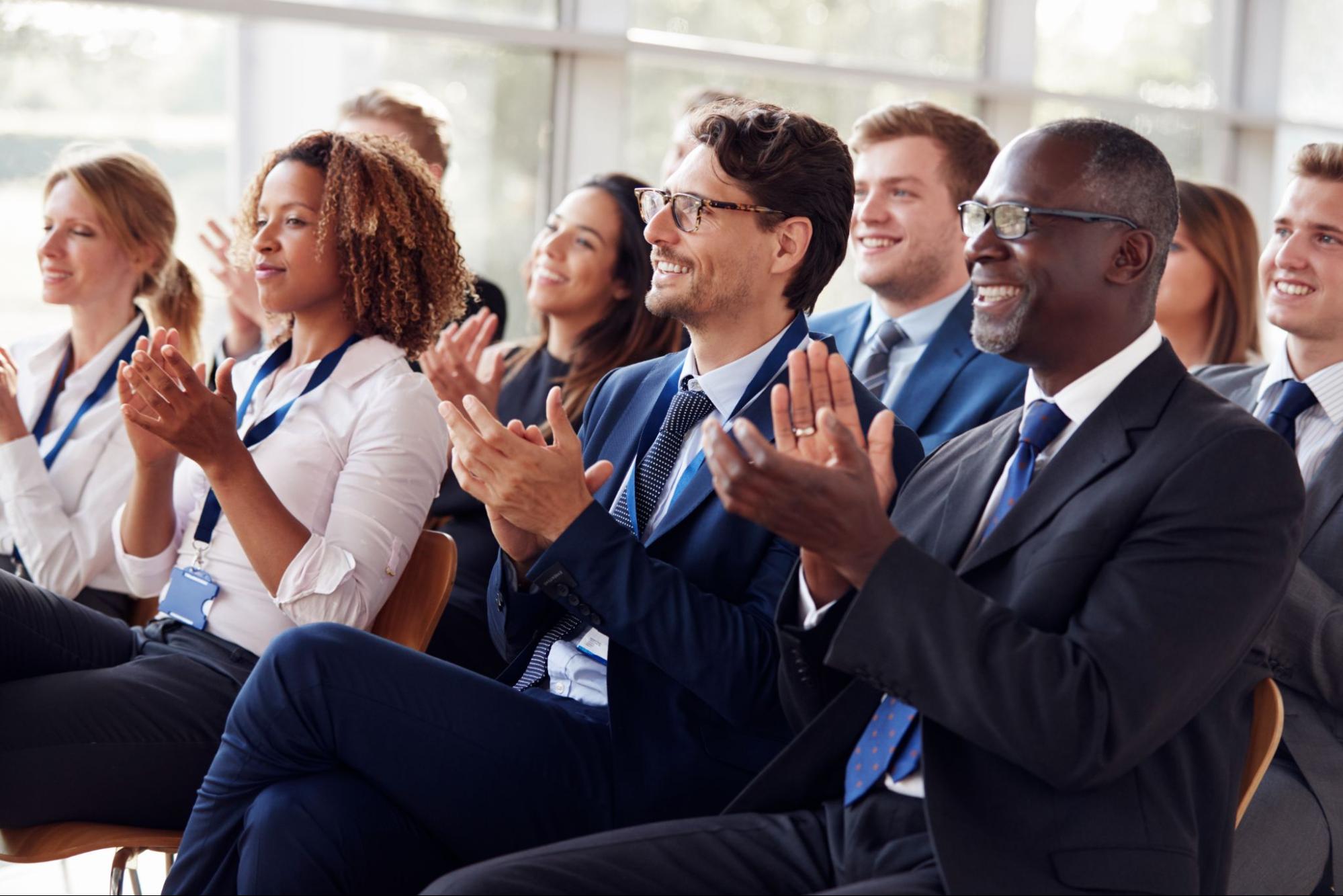 Image - group of people in corporate and business attire in a seminar or training - BFC Funding